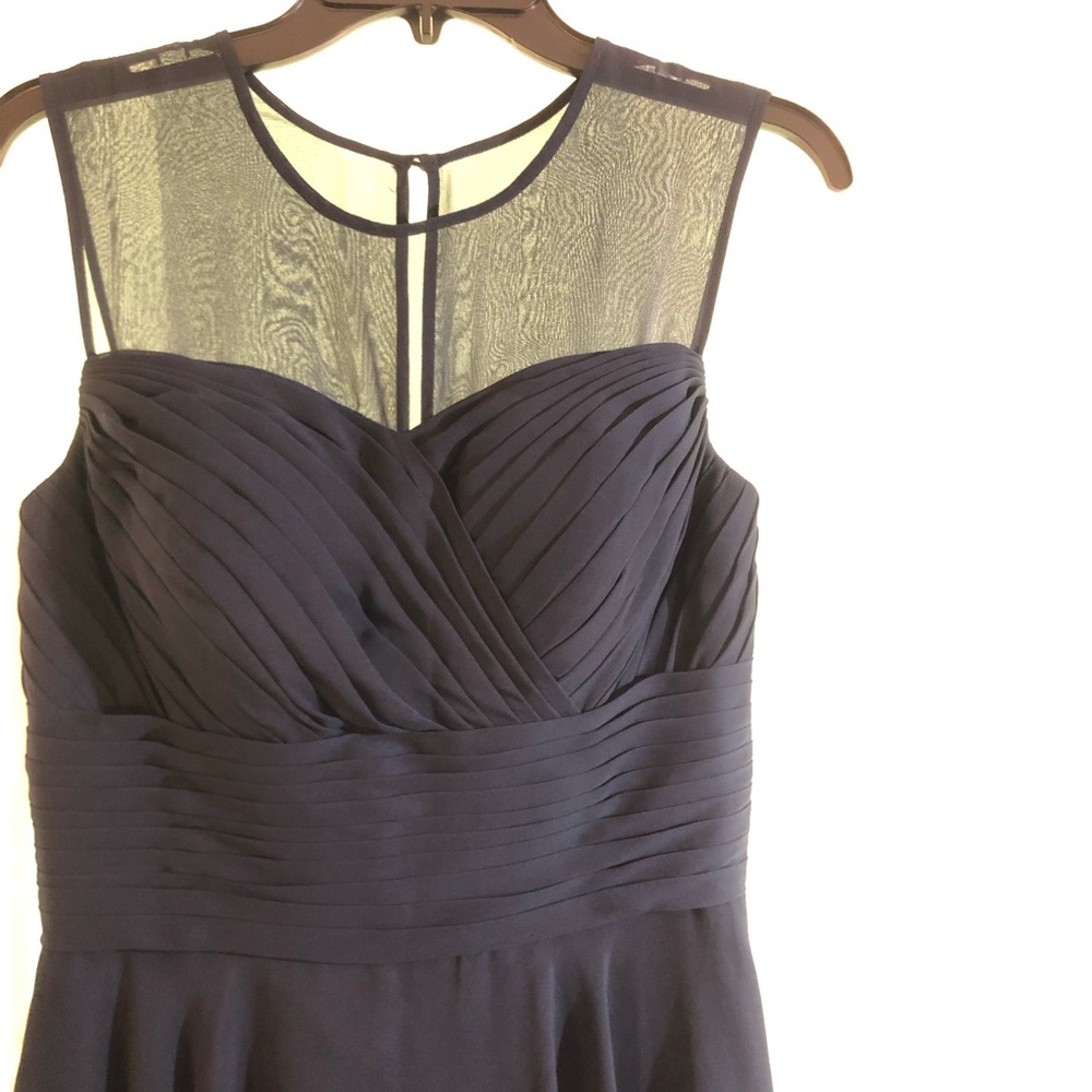 Azazie Knee length dress, Navy, Size 6